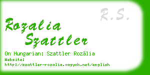 rozalia szattler business card